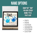 Wooden 3D Father Best Dad Ever Handprint Sign, Handprint 3D Sign, Hand Sign For Dad DD02 - Kindlytoys