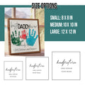 Wooden 3D Father Best Dad Ever Handprint Sign, Handprint 3D Sign, Hand Sign For Dad DD02 - Kindlytoys