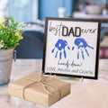 Wooden 3D Father Best Dad Ever Handprint Sign, Handprint 3D Sign, Hand Sign For Dad DD02 - Kindlytoys