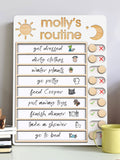 Wooden Routine Chart with 150+ Stickers, Morning and Bedtime Chore Chart PR01 - Kindlytoys