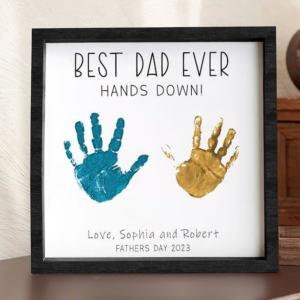 DIY Handprint for Father, Best Dad Ever Handprint, Fathers Day Gift