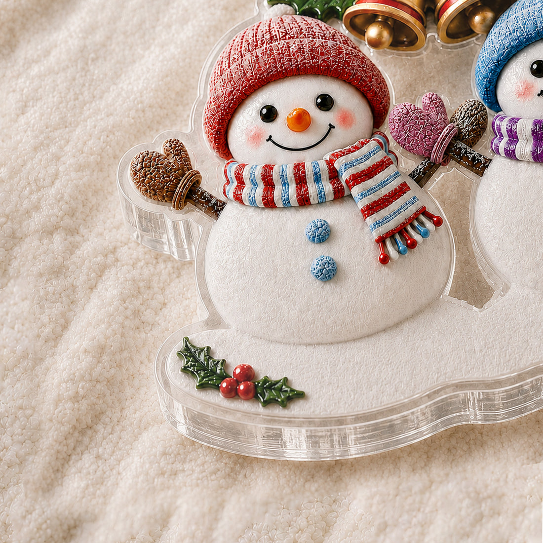 Personalized Snowman Family Magnet, Custom Name Christmas Fridge Magnet, Family Keepsake Gift MG053