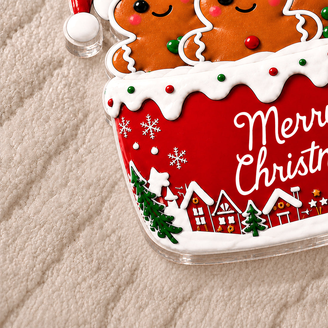 Personalized Gingerbread Family Fridge Magnet, Custom Name Christmas Mug Magnet, Holiday Kitchen Decoration MG052