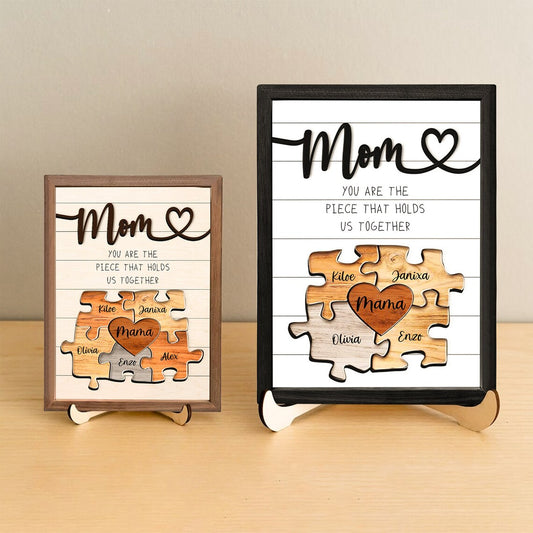 Personalized Mom Puzzle Mother's Day With Kids Names MS01